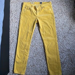 AG Jeans Yellow Straight Leg Pants